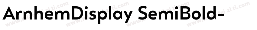 ArnhemDisplay SemiBold字体转换